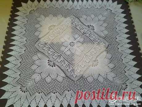 Скатерть спицами