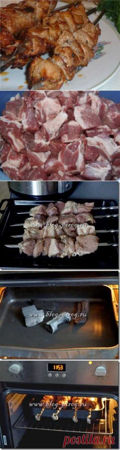 Как приготовить настоящий шашлык в духовке на углях