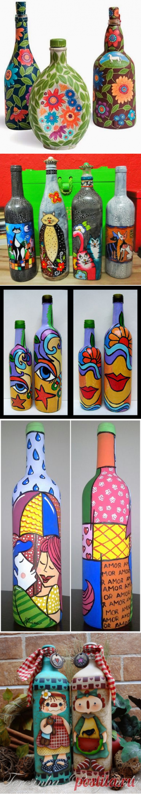 Декоративные хэндмейд бутылки - Домашний hand-made