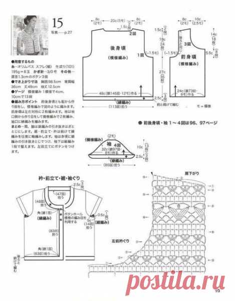Кардиган крючком ажурным узором. Летний кардиган крючком схемы. | Я Хозяйка