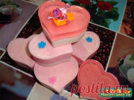 Мыло своими руками к 14 февраля. Сердечки. Мастер класс