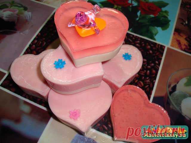 Мыло своими руками к 14 февраля. Сердечки. Мастер класс