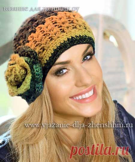 Схема вязания шапки для женщин модель на весну 2016