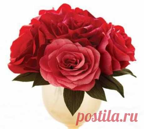 Роза из гофрированной бумаги. Как сделать розу. - 23 Апреля 2010 - Роза - королева цветов