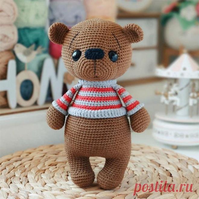 Мишка Тимка крючком. Амигуруми схемы и описания. Автор: Людмила Журавлева | IRINELY.ART