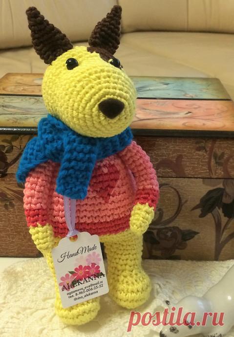 Собакен-Питбуль вязаный