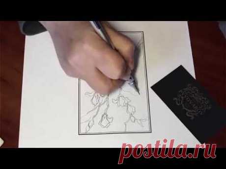Быстро рисуем эскиз витража карандашом - Stained Glass
