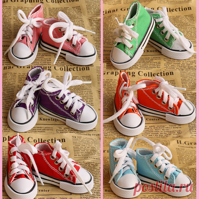 7.5 см модная парусиновая обувь для кукол подходит 1/3 1/4 BJD куклы, 16 дюймов Шарон кукла Аксессуары купить на AliExpress