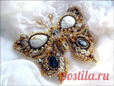 Бабочки из бисера