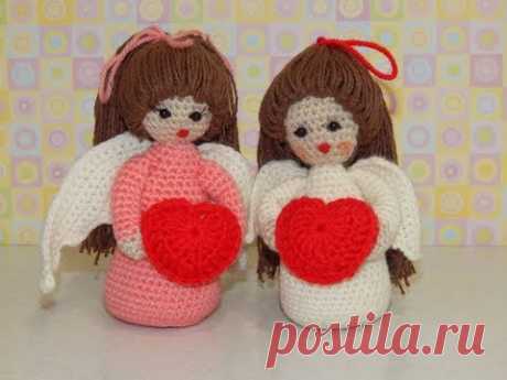 Игрушка амигуруми Ангелочек. Мастер-класс крючком. (Аngel crochet)