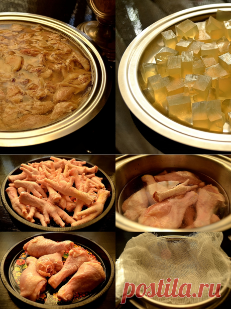Студень из курицы. Ланспик. Бюджетный вариант.