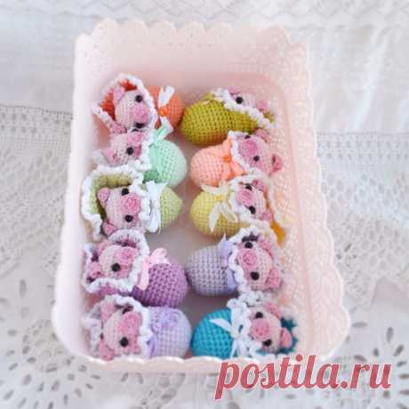 Новорожденные поросята в конвертах крючком | Hi amigurumi