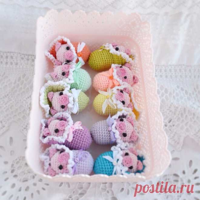Новорожденные поросята в конвертах крючком | Hi amigurumi