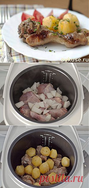 Куриные голени с картошкой в мультиварке - Простые рецепты Овкусе.ру