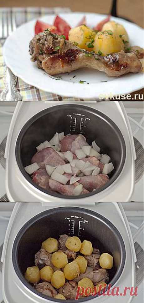 Куриные голени с картошкой в мультиварке - Простые рецепты Овкусе.ру