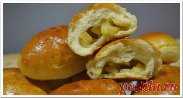 Самые вкусные Пуховые постные яблочные  пирожки из дрожжевого теста.