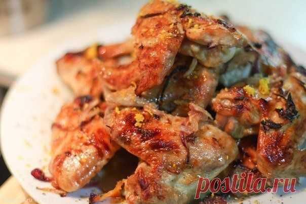 Куриные крылья в апельсиновом маринаде