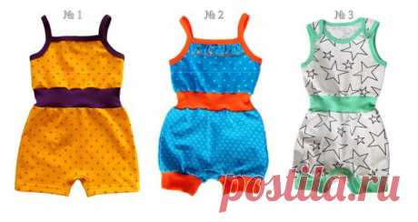 Выкройка песочника в трех вариантах.