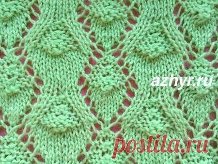 № 57 Ажур - узор спицами - схема | АЖУР - схемы узоров