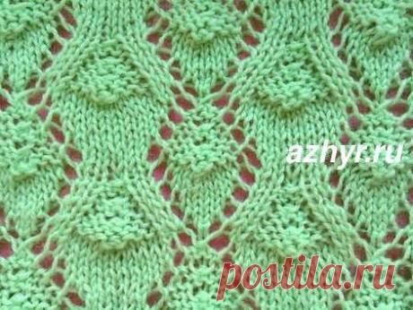 № 57 Ажур - узор спицами - схема | АЖУР - схемы узоров