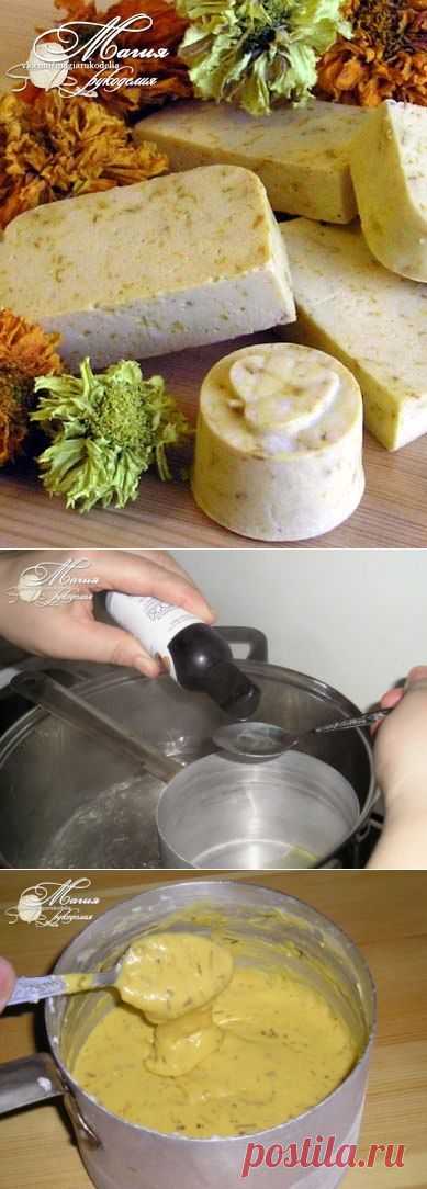 Мыло с лепестками в домашних условиях.