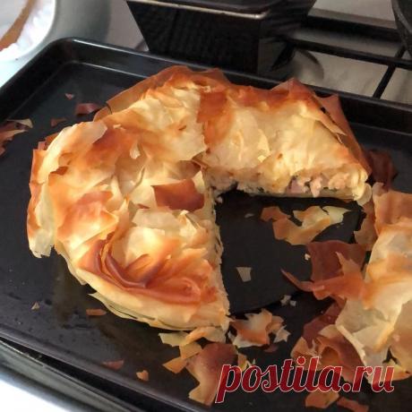 Chicken Spinach Filo Pie