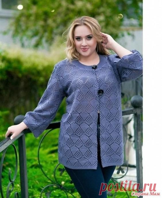 Интересный жакет спицами