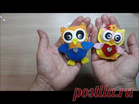 МК Игрушки из фетра &quot;Совы.&quot;Совята./MK Toys out of felt &quot;Owls.&quot;Owls.