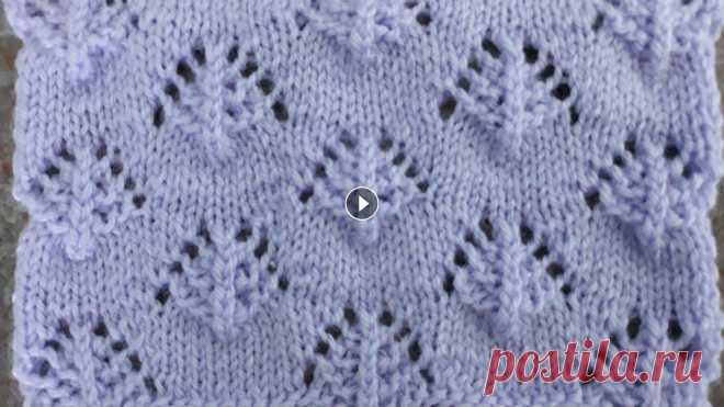 Вязание спицами.  Несложный ажурный узор для блузы, кардигана, топа , детской кофточки и платья.