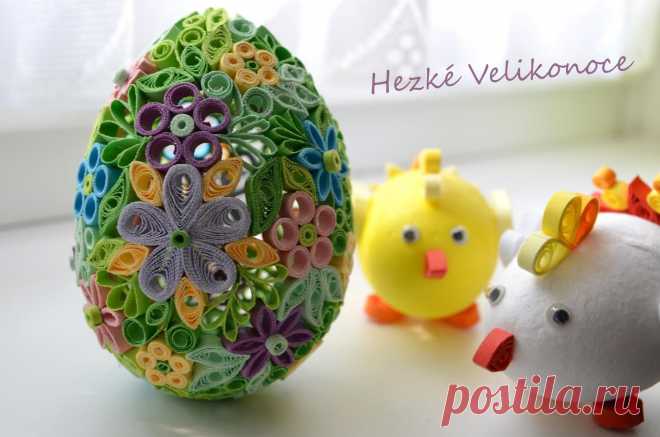 Декор пасхального яйца в технике квиллинг | Твои 9 жизней