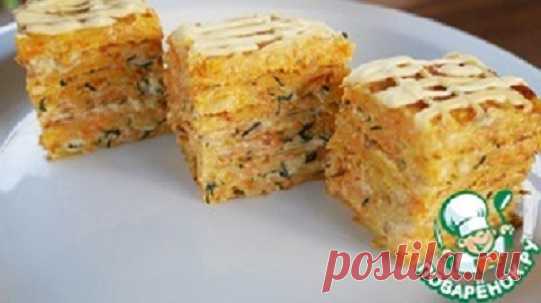 Необычный закусочный торт из тыквы