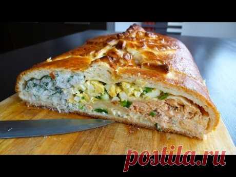 КУЛЕБЯКА НА 3 УГЛА! Очень вкусная кулебяка с семгой и треской из передачи ТИЛИТЕЛЕТЕСТО
