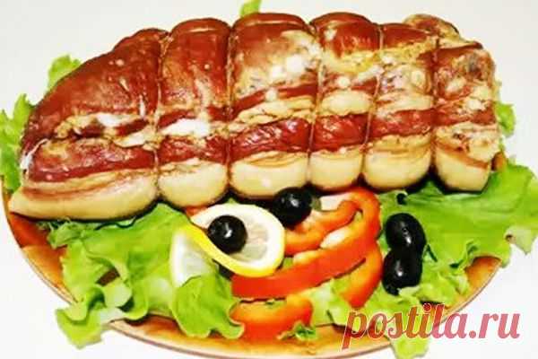 Копченая свиная грудинка рецепт с фото | Украинская кухня