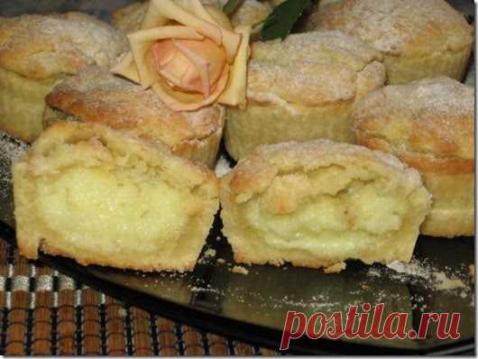 Песочные бабки с заварным кремом