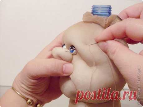 Кукла из бутылки и капронового носка — Сделай сам, идеи для творчества - DIY Ideas