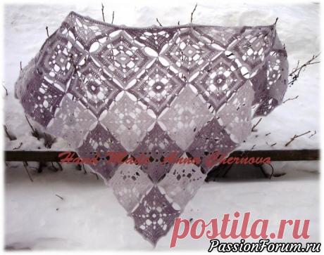 Шаль "Воспоминание" - запись пользователя flower08 в сообществе Вязание крючком в категории Вязаные крючком аксессуары