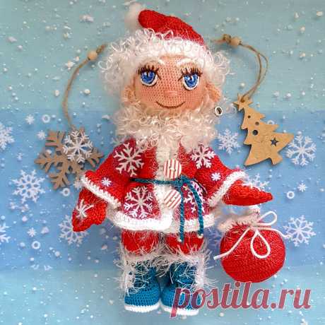 PDF Санта Клаус, Гномик и Повар крючком. FREE crochet pattern; Аmigurumi doll patterns. Амигуруми схемы и описания на русском. Вязаные игрушки и поделки своими руками #amimore - Санта Клаус, Новый год, новогодняя кукла, куколка, Санта Клаус.
