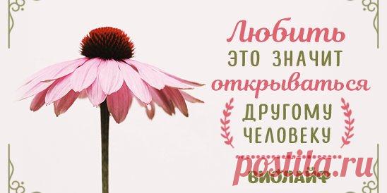 Любить — это значит открываться другому человеку Источник:... | Интересный контент в группе Народные советы