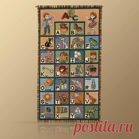 Гобелен "Азбука английская" панно на бамбуковой палочке