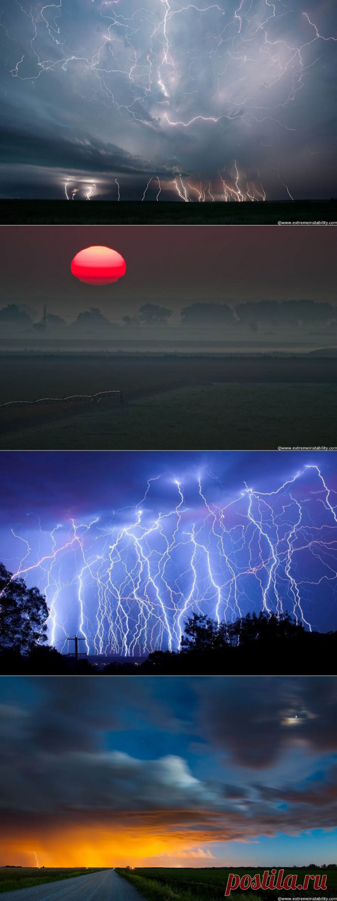 Удивительные и пугающие снимки грозовых небес.