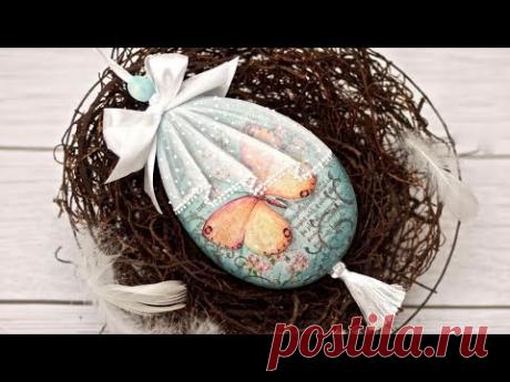 Pisanka decoupage z efektem firanki - DIY tutorial