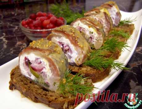Закусочные рулеты из сельди – кулинарный рецепт