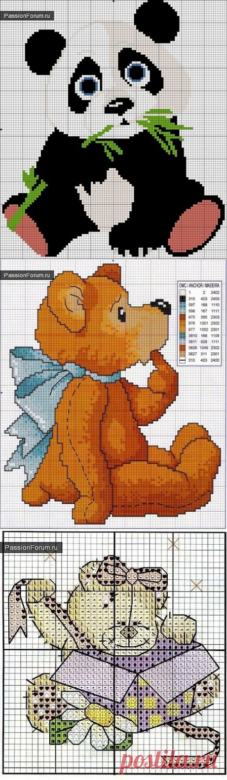 МИШКИ... ЧАСТЬ 10 / Схемы вышивки крестиком / PassionForum - мастер-классы по рукоделию