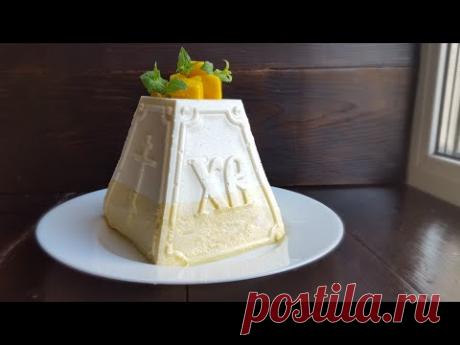 Творожная ПАСХА на желатине с манго💛 БЕЗ ЯИЦ 💛