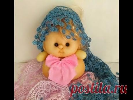 🌸 💐139 СДЕЛАТЬ КУКЛУ ИЗ КАПРОНА🌷.ПУПСИК СВОИМИ РУКАМИ.HACER BEBE CON CALCETIN