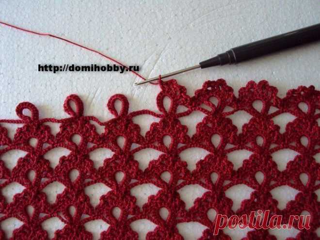 Красивый ажурный узор крючком из журнала «Дуплет»