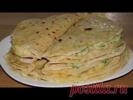 Кыстыбый. Татарская лепёшка с картофельной начинкой.