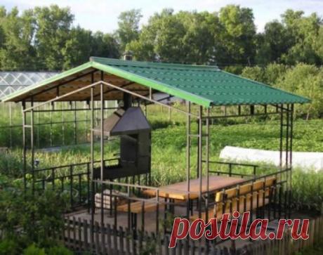 Беседки своими руками для дачи: с мангалом, из металла, деревянную, как сделать, схема поэтапных работ, чертежи