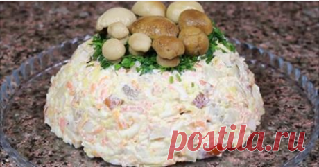 Очень вкусный и сытный новогодний салат «Зимняя сказка»