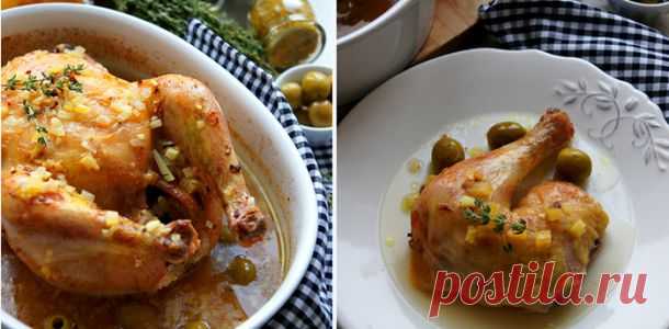 Курица с солеными лимонами